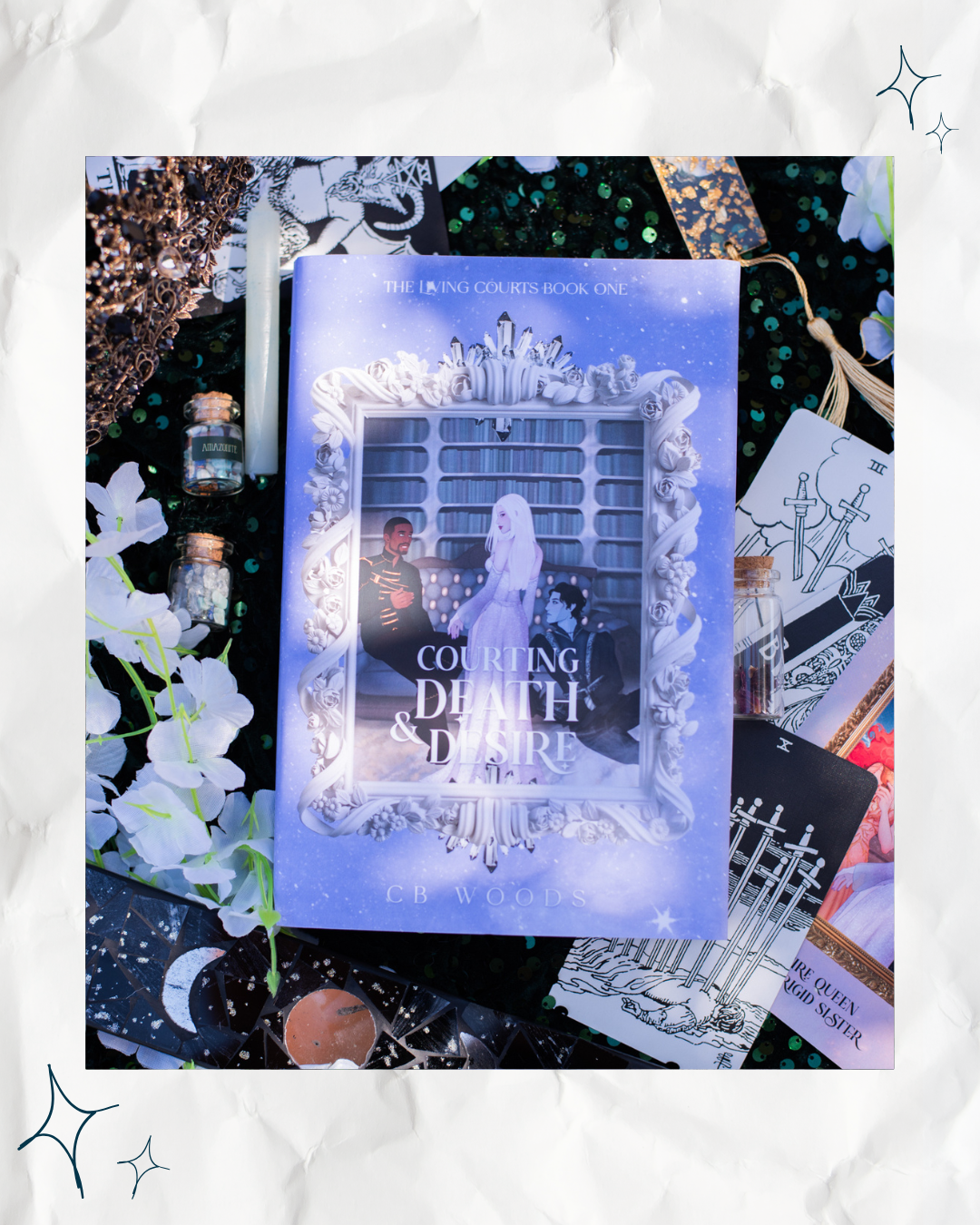 The Living Courts Book One | Courting Death & Desire by CB Woods | Signed Character Art Print